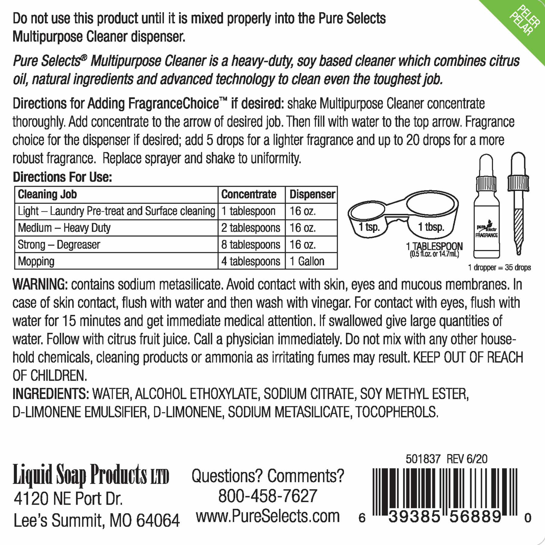 Pure Selects® Multipurpose (Ready to Dilute - RTD)