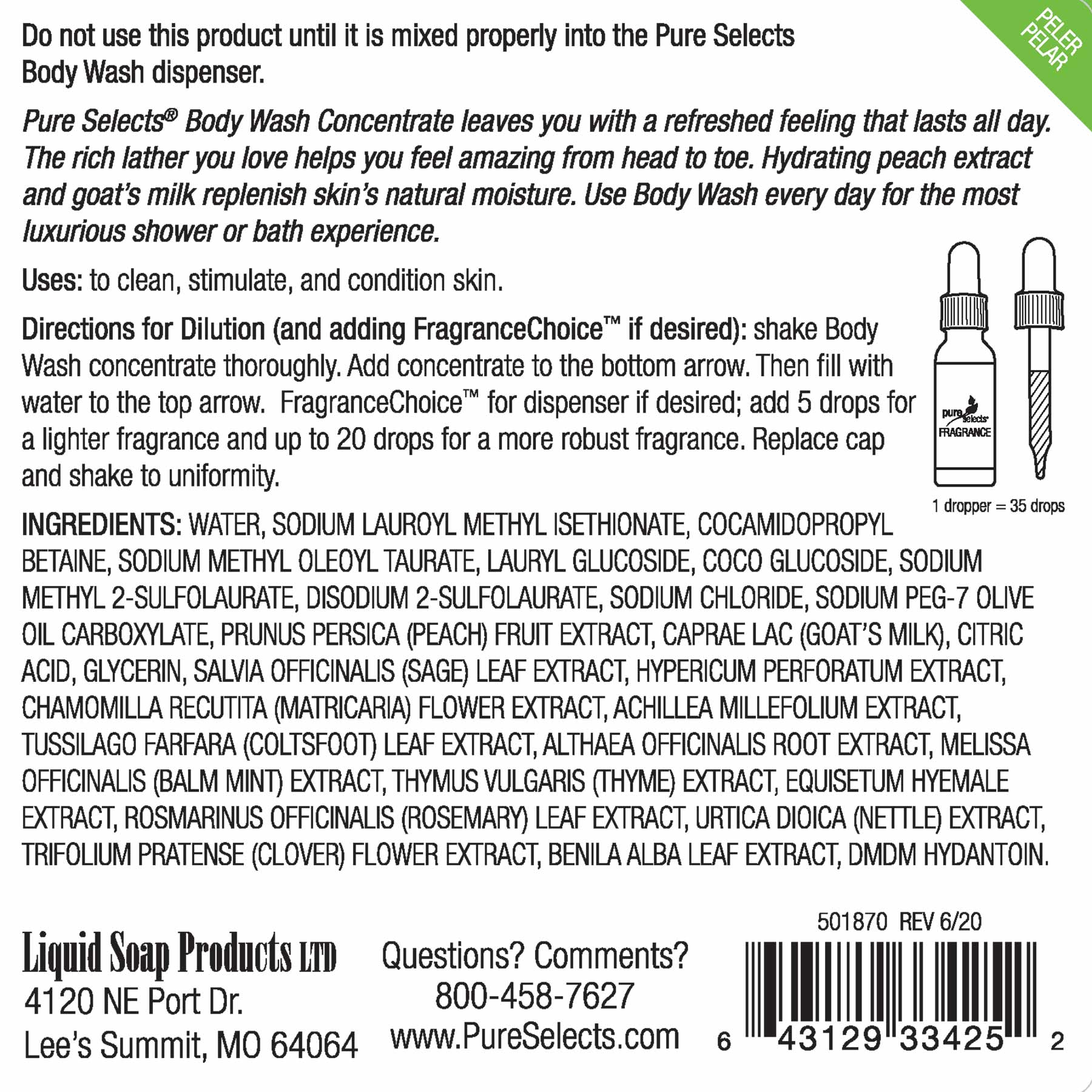 Pure Selects® Body Wash Concentrate