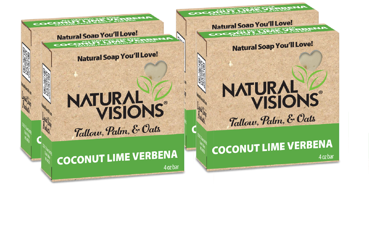 Natural Visions Tallow & Oatmeal - Coconut Lime Verbena - 4 oz. Bar Soap