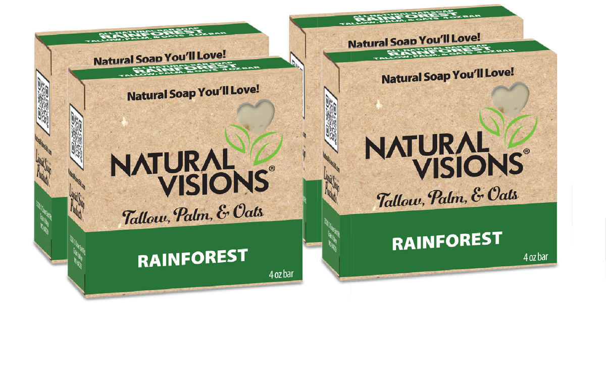 Natural Visions Tallow & Oatmeal - Rainforest - 4 oz. Bar Soap